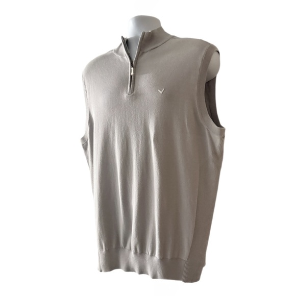 Callaway Sleeveless Quarter Zip - Gray Golf Vest - XL - Great Condition - Picture 4 of 10
